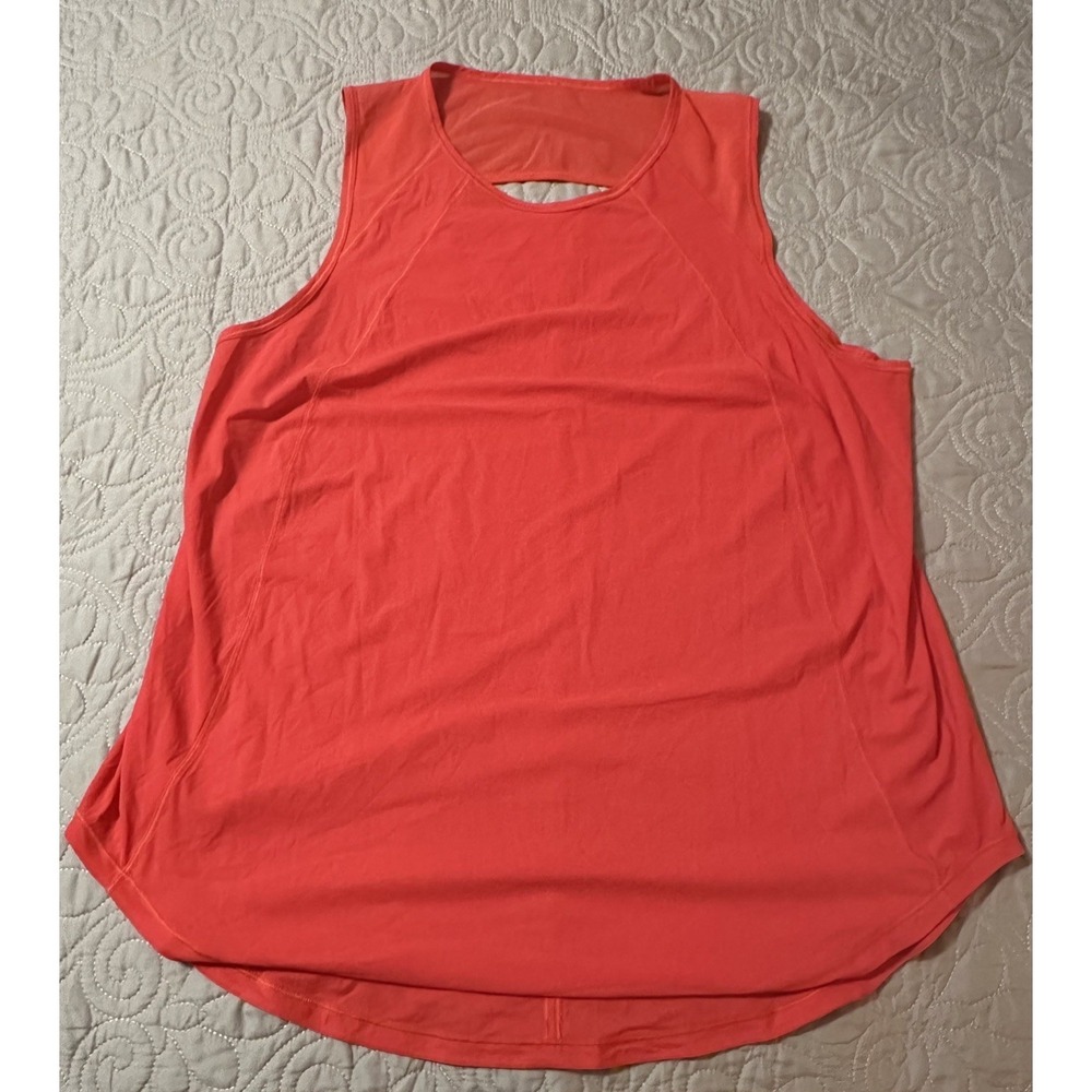 Lululemon Women's Sculpt Tank Top Orange Size 18 See Small Stain